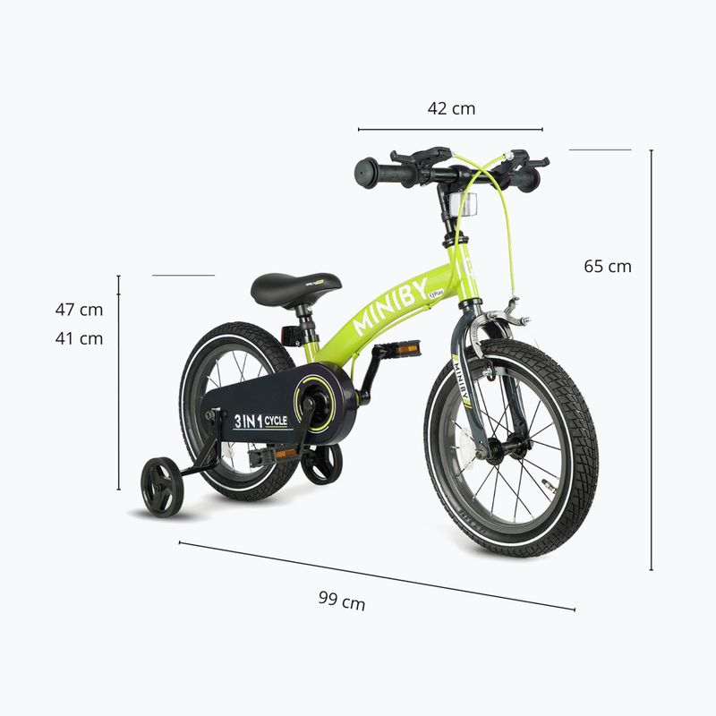 Bicicletă pentru copii  Qplay Miniby 3in1 green 6