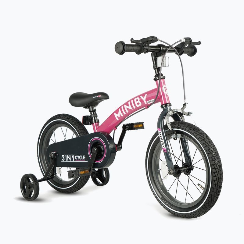 Bicicletă pentru copii Qplay Miniby 3in1 rose 2