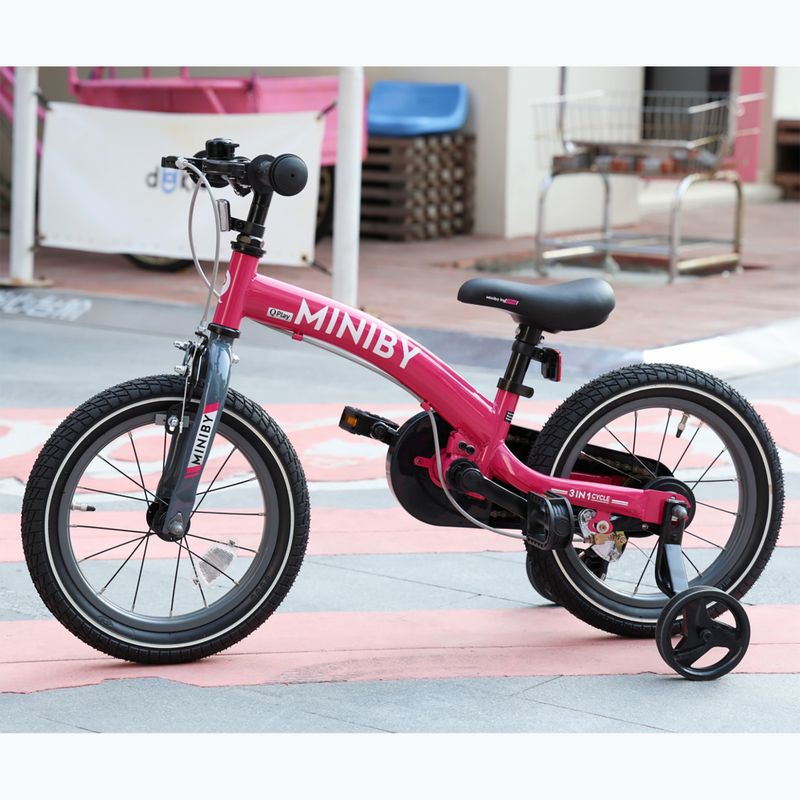 Bicicletă pentru copii Qplay Miniby 3in1 rose 8