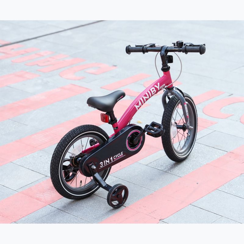 Bicicletă pentru copii Qplay Miniby 3in1 rose 9