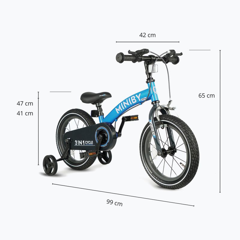 Bicicletă pentru copii Qplay Miniby 3in1 blue 6