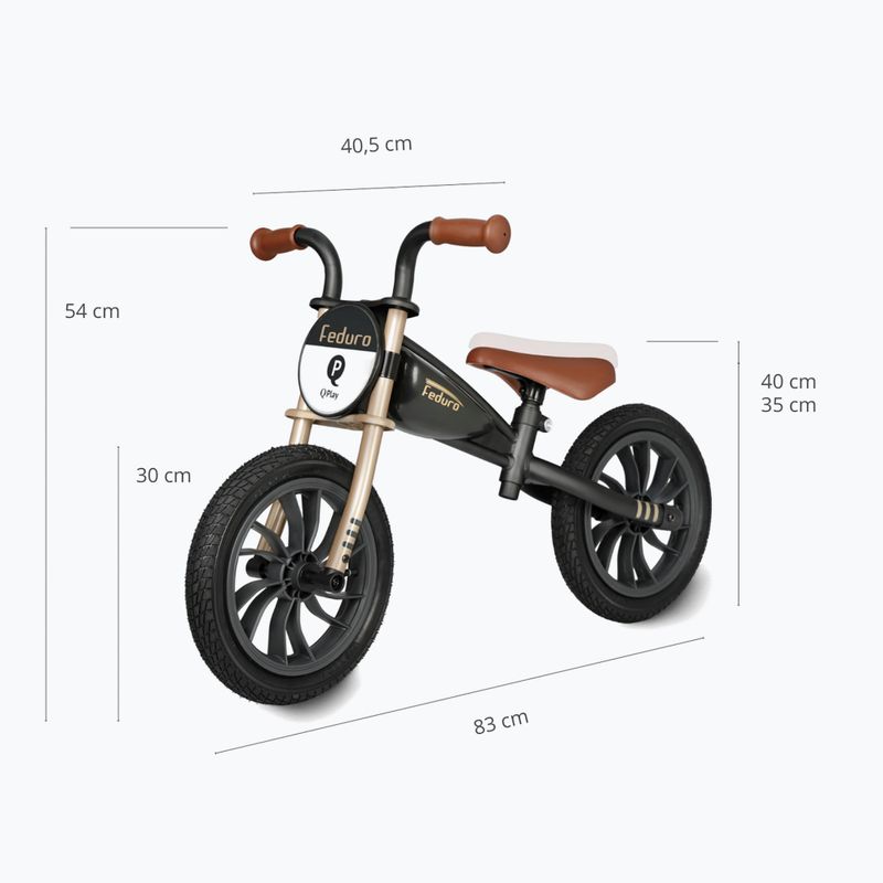 Bicicletă de echilibru pentru copii Qplay Feduro golden 2