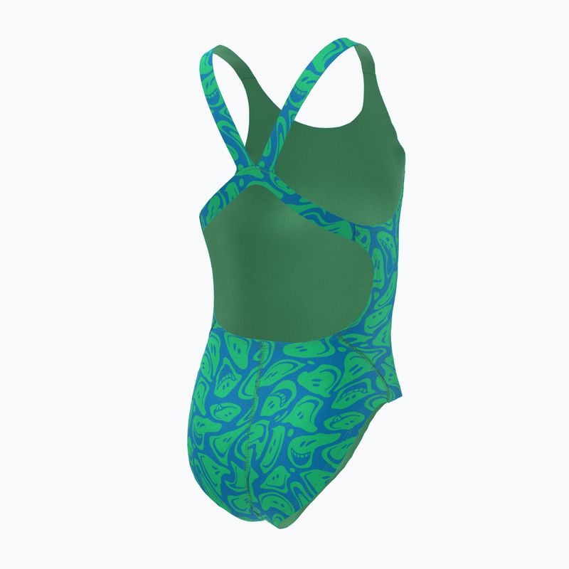 Costum de baie dintr-o singură piesă pentru copii Nike Hydrastrong Multi Print Fastback verde NESSD045-380 5