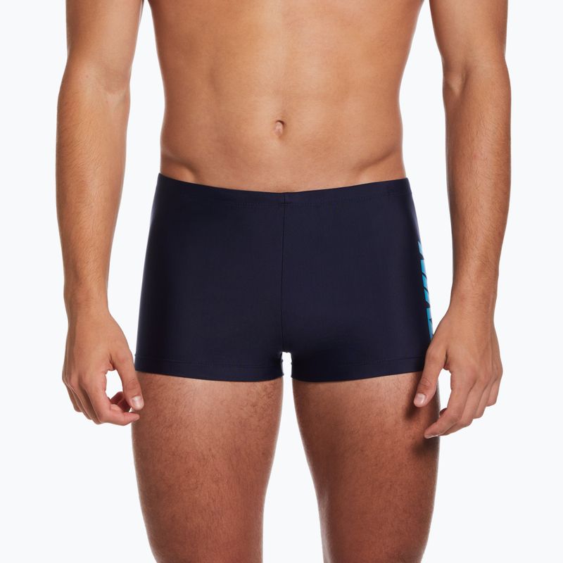 Boxeri de baie Nike Shift Square Leg pentru bărbați, albastru marin NESSD638-440