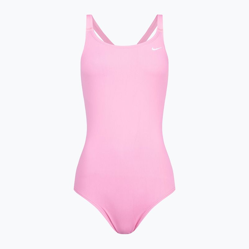 Costum de baie o piesă pentru femei Nike Hydrastrong Solid Fastback roz NESSA001-660