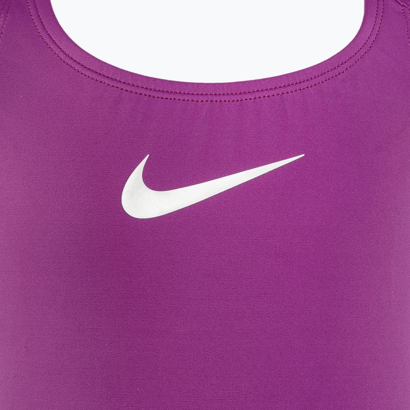 Costum de baie întreg pentru copii Nike Essential Racerback bold berry pentru copii 3