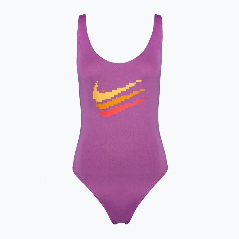 Costum de baie o piesă pentru femei Nike Multi Logo U-Back fuchsia dream