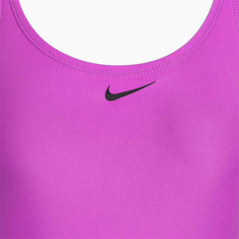 Costum de baie o piesă pentru femei Nike Logo Tape Fastback fuchsia dream 3