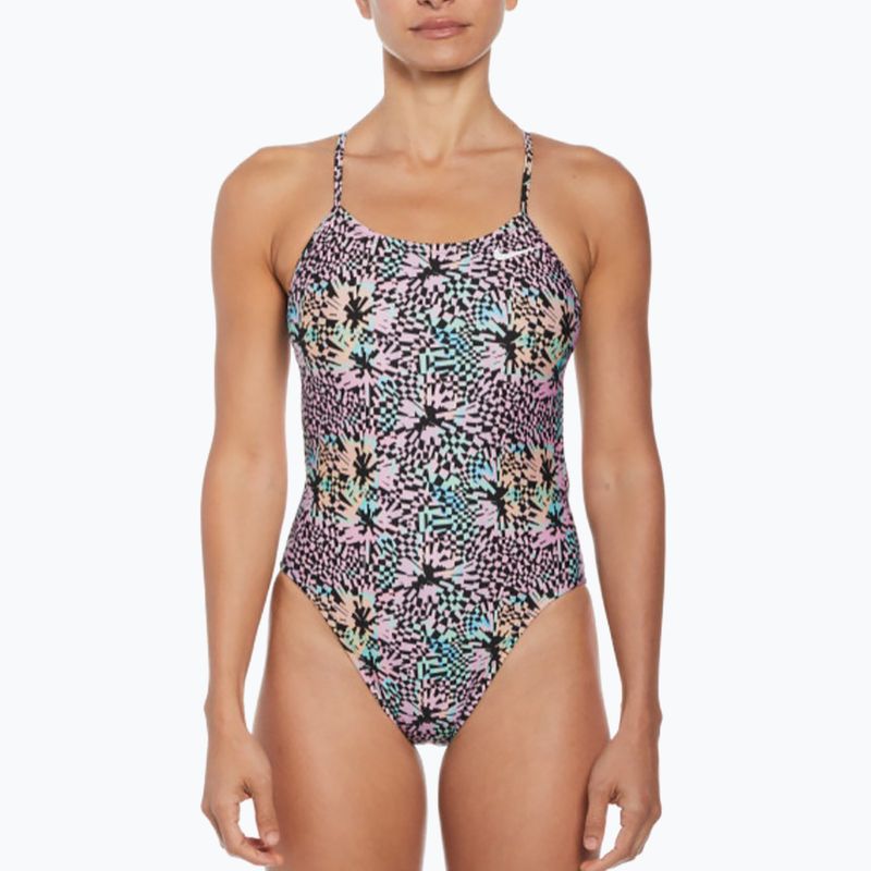 Costum de baie o piesă pentru femei Nike Hydrastrong Multi Print pink bloom 4