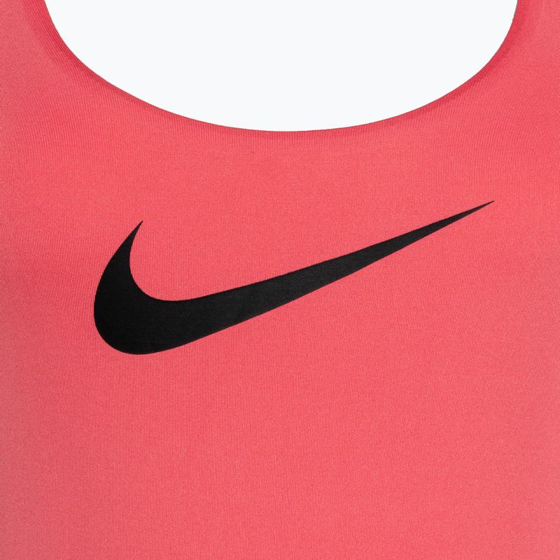 Costum de baie o singură piesă pentru femei Nike Logo Tape coral mare 3