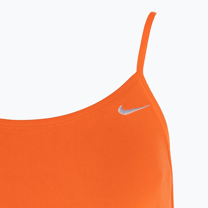 Costum de baie dintr-o bucată pentru femei Nike Lace Up Tie Back total orange 3