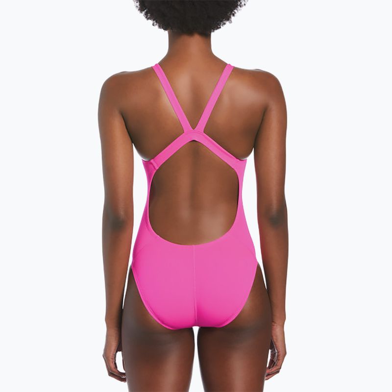 Costum de baie dintr-o bucată pentru femei Nike Hydrastrong Solid Fastback fire pink 5