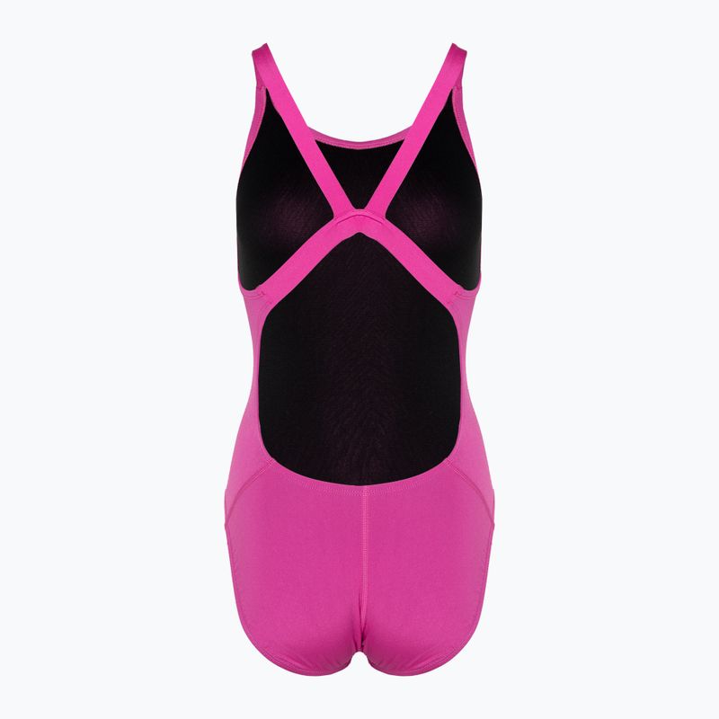 Costum de baie dintr-o bucată pentru femei Nike Hydrastrong Solid Fastback fire pink 2