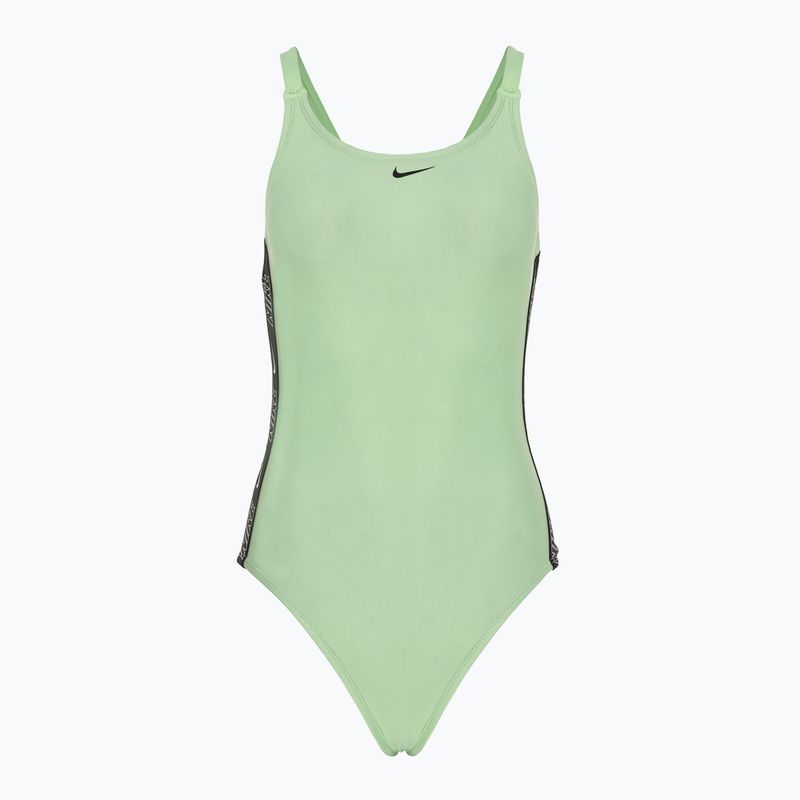 Costum de baie dintr-o bucată pentru femei Nike Logo Tape Fastback vapor green