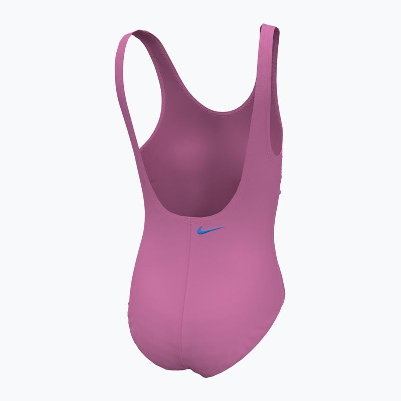 Costum de baie dintr-o bucată pentru copii Nike Multi Logo U-Back playful pink 6