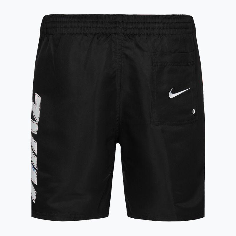 Pantaloni scurți de înot pentru bărbați Nike Big Block 7" Volley black 2