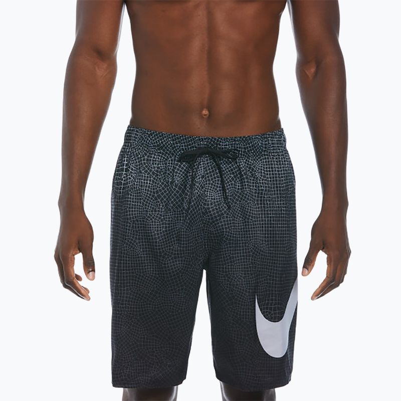 Pantaloni scurți de înot pentru bărbați Nike Grid Swoosh Breaker 9" Volley black 5