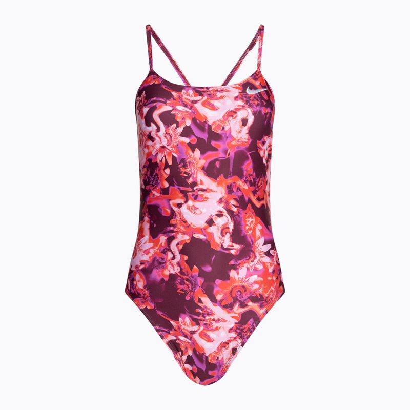 Costum de baie dintr-o bucată pentru femei Nike Hydrastrong Cutout pink foam