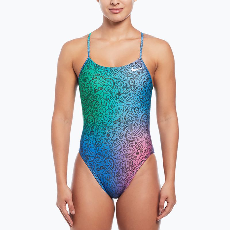 Costum de baie dintr-o bucată pentru femei Nike Hydrastrong Cutout cool multi 4