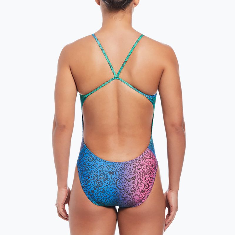 Costum de baie dintr-o bucată pentru femei Nike Hydrastrong Cutout cool multi 5