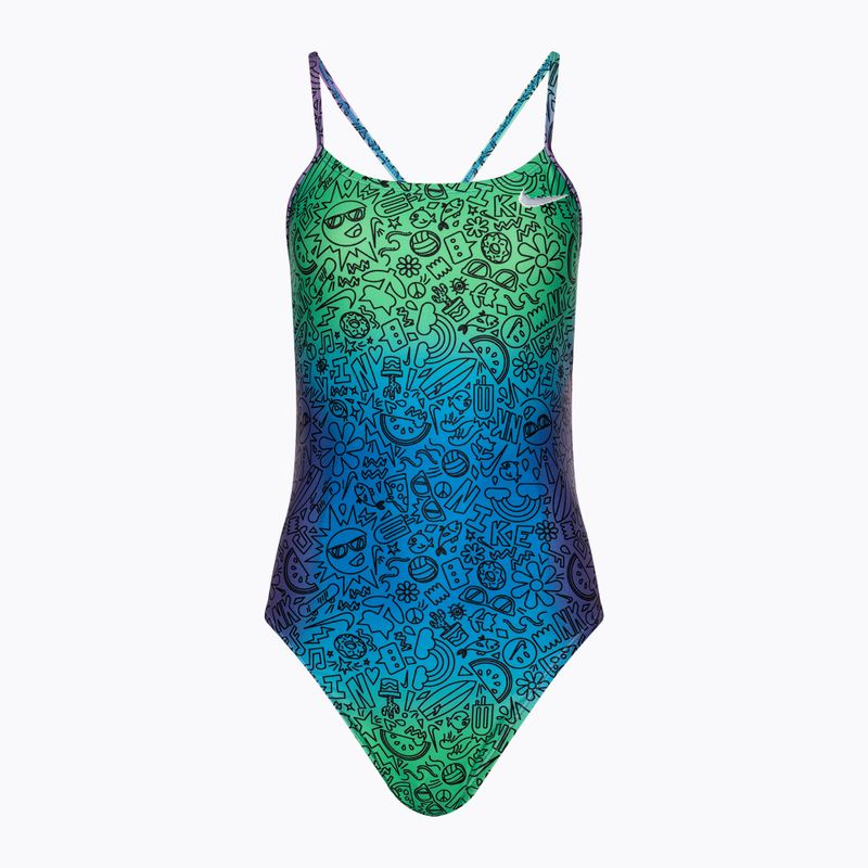 Costum de baie dintr-o bucată pentru femei Nike Hydrastrong Cutout cool multi