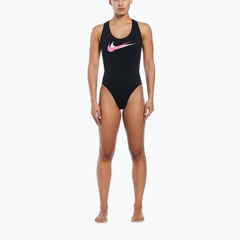 Costum de baie dintr-o piesă pentru femei Nike Multi Logo Crossback black 2