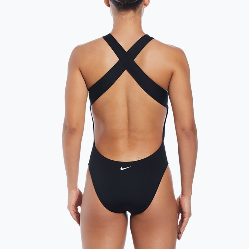 Costum de baie dintr-o piesă pentru femei Nike Multi Logo Crossback black 3