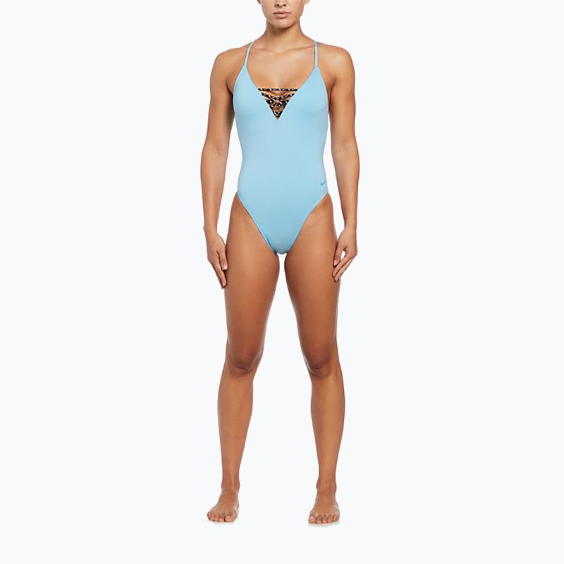 Costum de baie dintr-o piesă pentru femei Nike Sneakerkini 2.0 Croccback aquarius blue/scuba blue 2