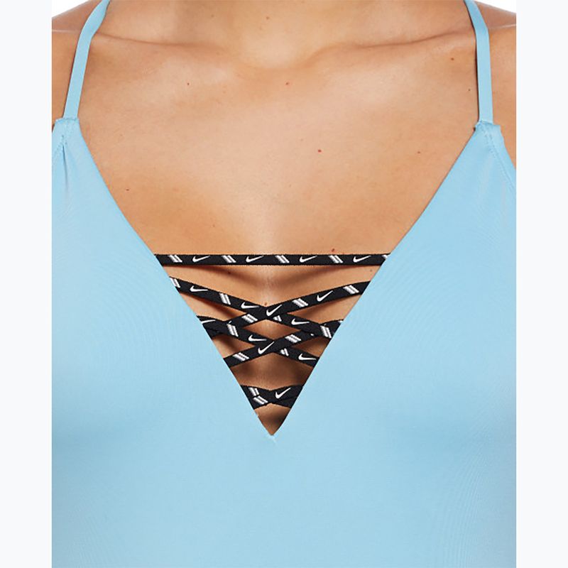 Costum de baie dintr-o piesă pentru femei Nike Sneakerkini 2.0 Croccback aquarius blue/scuba blue 4