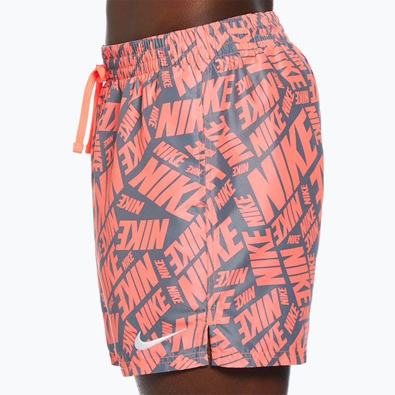 Pantaloni scurți de înot pentru bărbați Nike Tossed 5" Volley hot punch 4