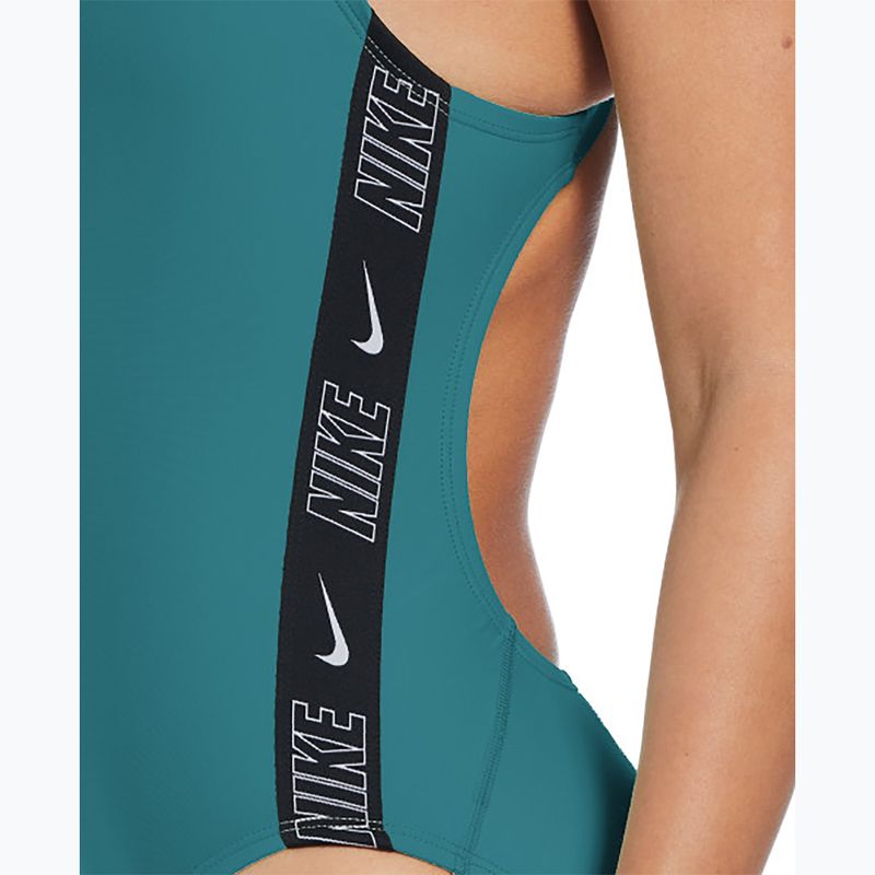 Costum de baie dintr-o piesă pentru femei Nike Logo Tape Fastback dusty cactus 4