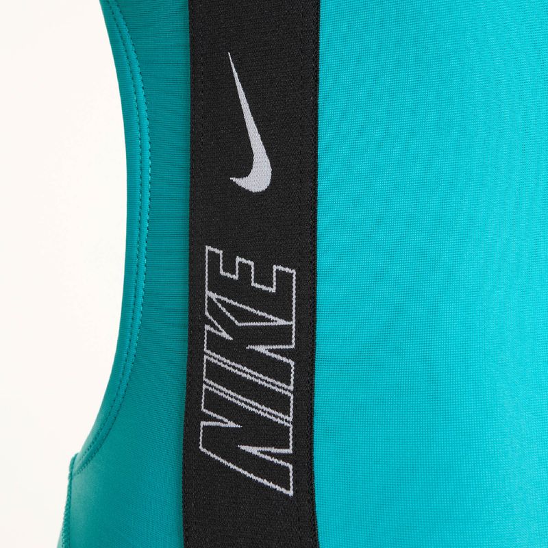 Costum de baie dintr-o piesă pentru femei Nike Logo Tape Fastback dusty cactus 3
