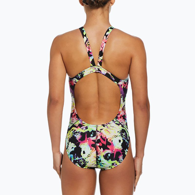 Costum de baie dintr-o piesă pentru femei Nike Hydrastrong Multi Print Fastback rainbow 3