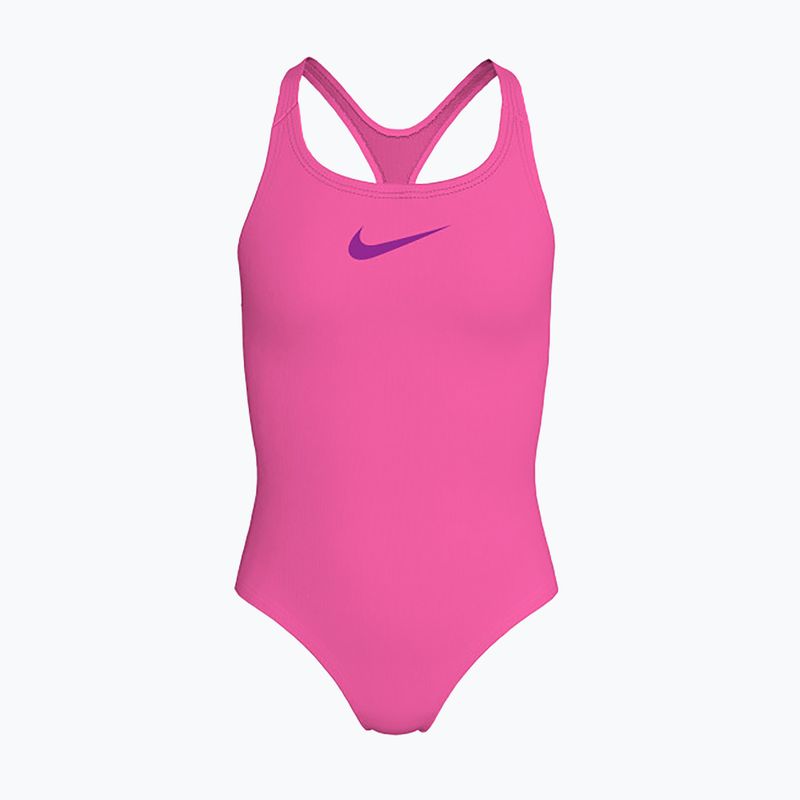Costum de baie dintr-o piesă pentru copii Nike Essential Racerback hyber pink
