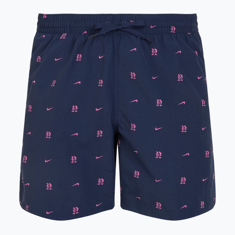 Șort de înot pentru bărbați Nike Luxe Letter 7" Volley midnight navy