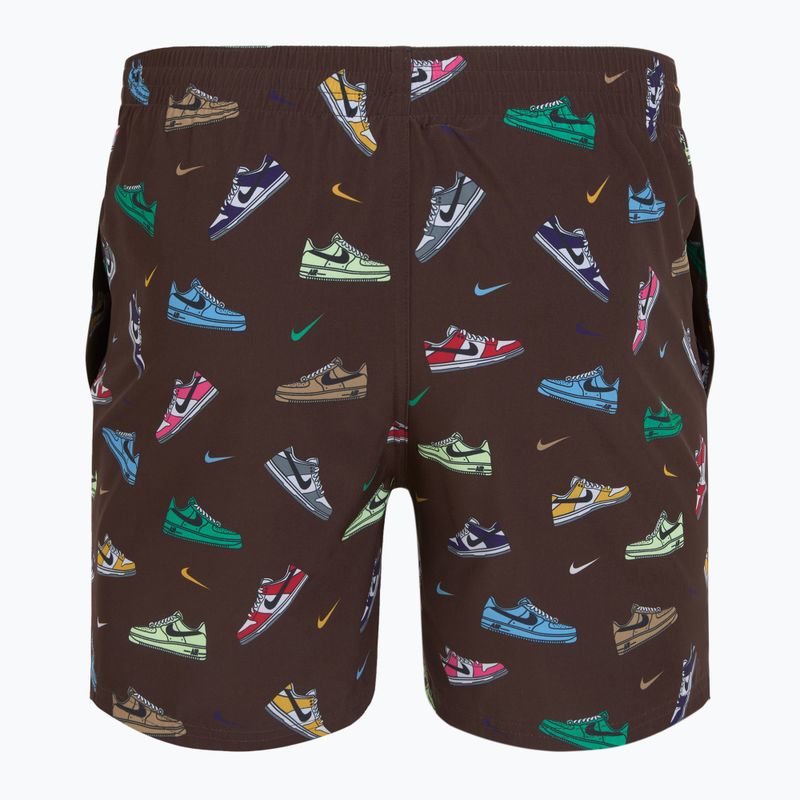 Șort de înot pentru bărbați Nike Multi Print 5" Volley baroque brown 2