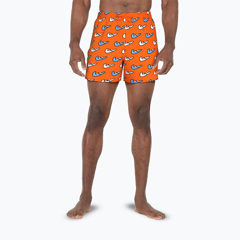 Șort de înot pentru bărbați Nike Multi Print 5" Volley orange blaze 4