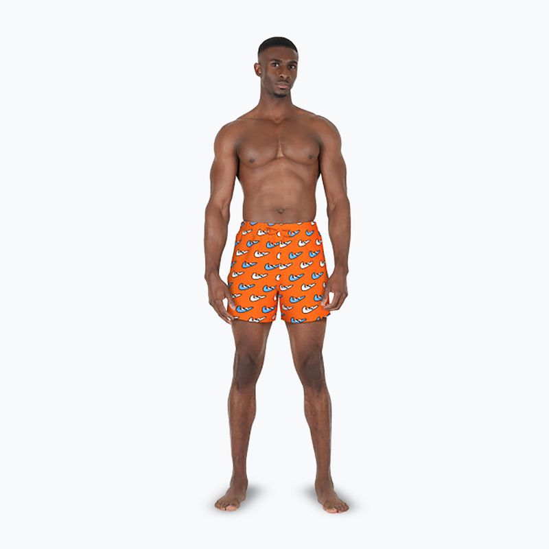 Șort de înot pentru bărbați Nike Multi Print 5" Volley orange blaze 5