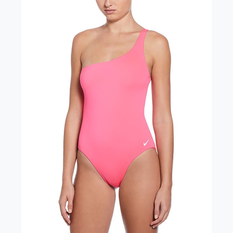 Costum de baie dintr-o piesă pentru femei Nike Essential Asymmetrical hyper pink