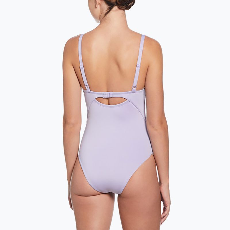 Costum de înot dintr-o piesă pentru femei Nike Essential V-Neck hydrangeas 3