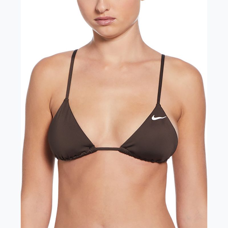Top costum de baie Nike Essential Triangle Bikini baroque brown