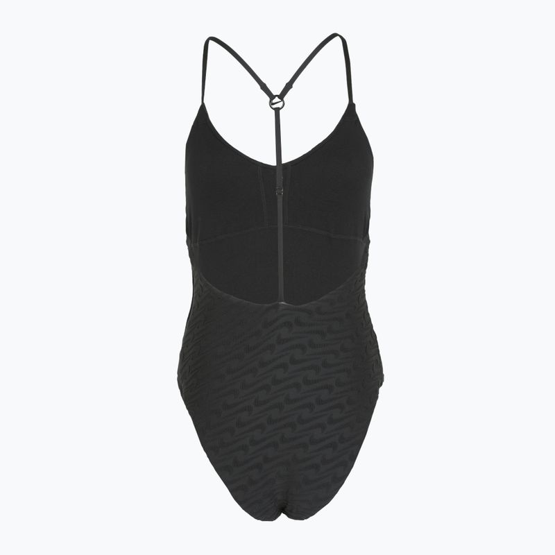 Costum de baie dintr-o piesă pentru femei Nike Swoosh Link Y-Back black 2