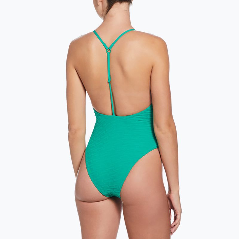 Costum de baie dintr-o piesă pentru femei Nike Swoosh Link Y-Back stadium green 3