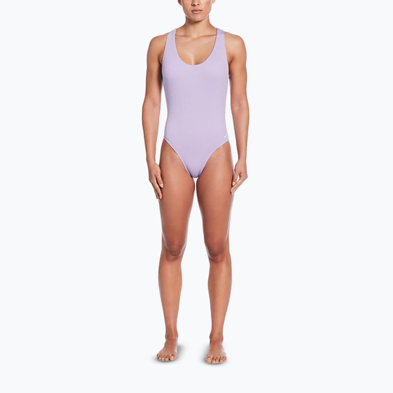 Costum de baie dintr-o piesă pentru femei Nike Elevated Essential Crossback hydrangeas 2