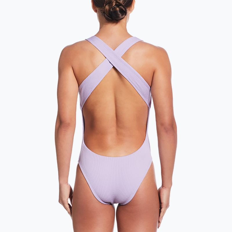 Costum de baie dintr-o piesă pentru femei Nike Elevated Essential Crossback hydrangeas 3
