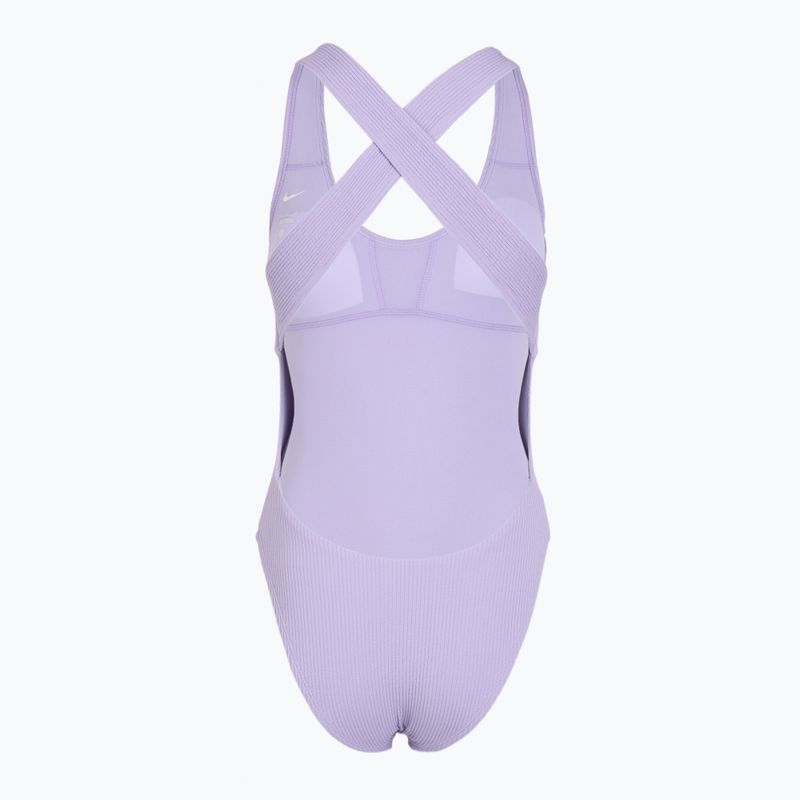 Costum de baie dintr-o piesă pentru femei Nike Elevated Essential Crossback hydrangeas 2