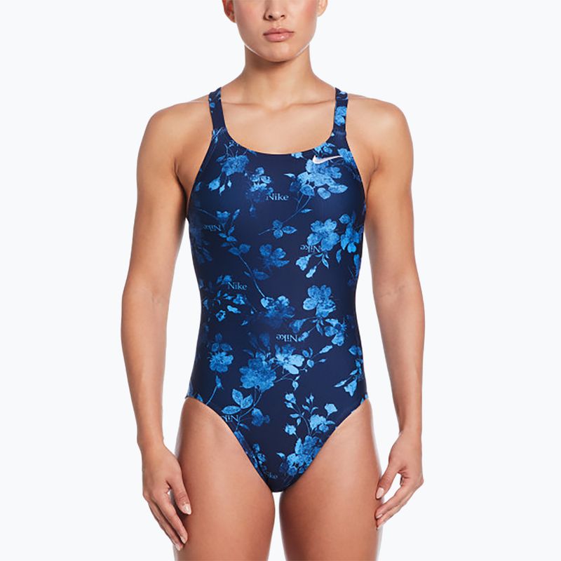 Costum de înot dintr-o piesă pentru femei Nike Hydrastrong Fastback midnight navy