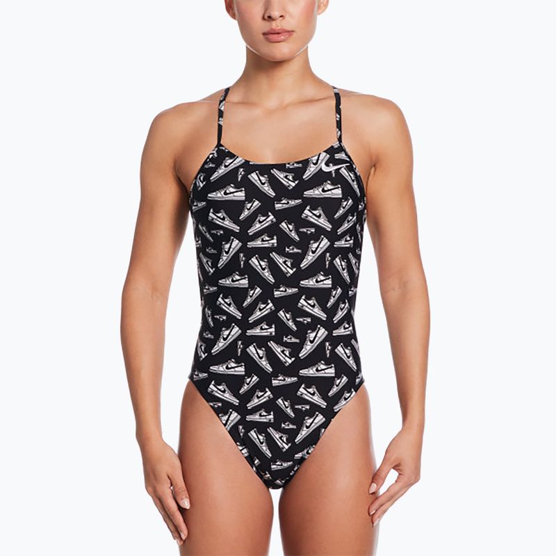 Costum de înot dintr-o piesă pentru femei Nike Hydrastrong Cutout jet black