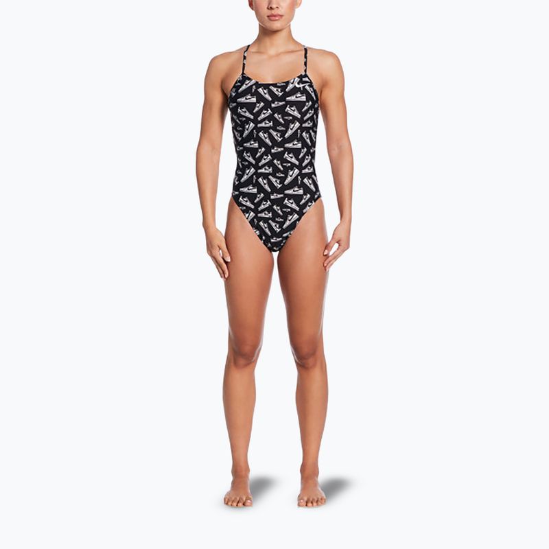 Costum de înot dintr-o piesă pentru femei Nike Hydrastrong Cutout jet black 2