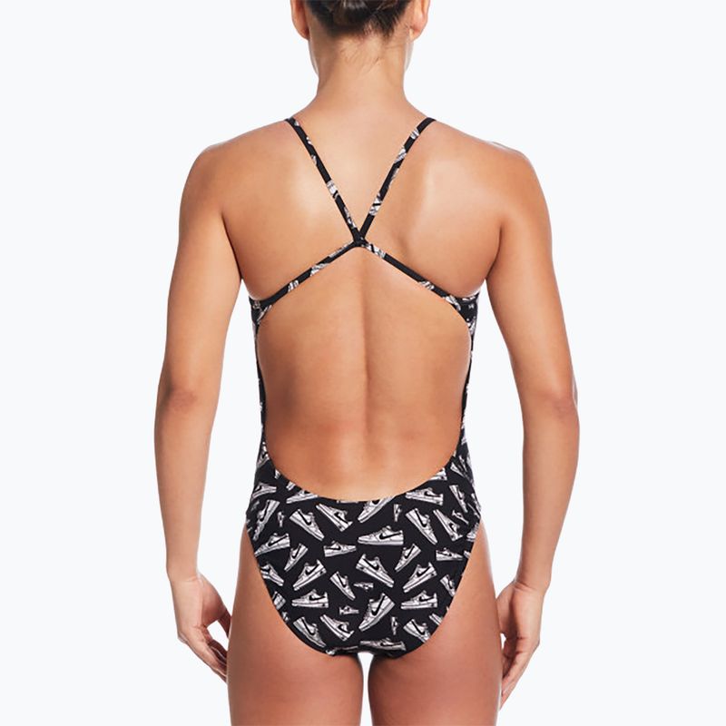 Costum de înot dintr-o piesă pentru femei Nike Hydrastrong Cutout jet black 3